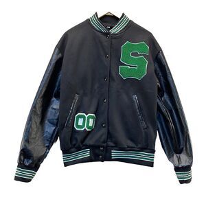 Vintage Varisty Jacket Bomber Coat Women's Small Letter Print Y2K